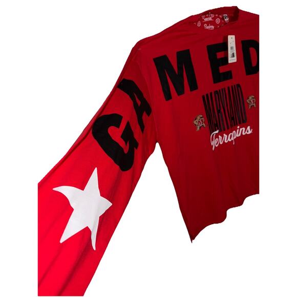 Terrapins GameDay Pressbox NCAA Oversized Long Sleeve Shirt OS New NWT - Picture 4 of 6